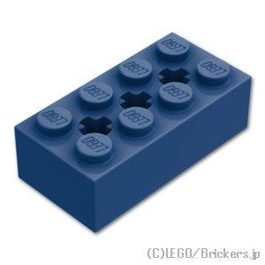 レゴ パーツ ばら売り #39789 テクニック ブロック 2 x 4 - 3軸穴：ダークブルー |...