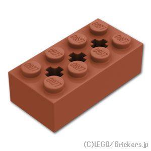 レゴ パーツ ばら売り #39789 テクニック ブロック 2 x 4 - 3軸穴：ブラウン | L...