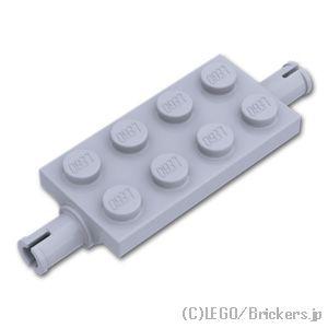 レゴ パーツ ばら売り #40687 プレート 2 x 4 - ホイール ホルダー / ピン：グレー...