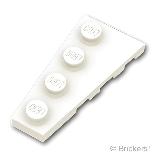 レゴ パーツ ばら売り #41770 ウェッジ プレート 4 x 2 - 左：ホワイト | LEGO...