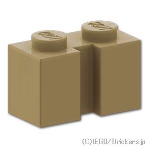 レゴ パーツ ばら売り #4216 ブロック 1 x 2 - 縦溝：ダークタン | LEGOの部品