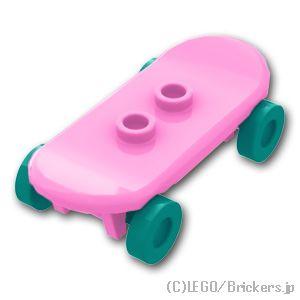 レゴ パーツ ばら売り #42511c07 スケートボード - ダークターコイズウィール：ブライトピンク | LEGOの部品｜brickers