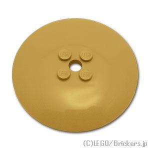 レゴ パーツ ばら売り #44375b ディッシュ 6 x 6：メタリックゴールド | LEGOの部...