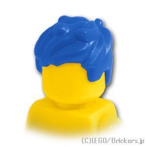 レゴ パーツ ばら売り #44751 ミニフィグ ヘアー - ボサボサショート：ブルー | LEGOの部品｜brickers