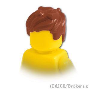レゴ パーツ ばら売り #44751 ミニフィグ ヘアー - ボサボサショート：ブラウン | LEG...