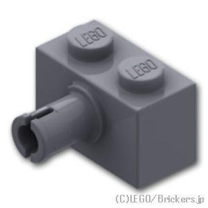 レゴ パーツ ばら売り #44865 ブロック 1 x 2 - ピン：ダークグレー | LEGOの部...