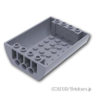 レゴ パーツ #45410 逆スロープ カーブ 6 x 8 x 2 ダブル：グレー | LEGOの部品 :45410-194:レゴブロック専門店ブリッカーズ 通販 -