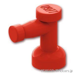 レゴ パーツ ばら売り #4599 蛇口 / タップ 1 x 1 ：レッド | LEGOの部品