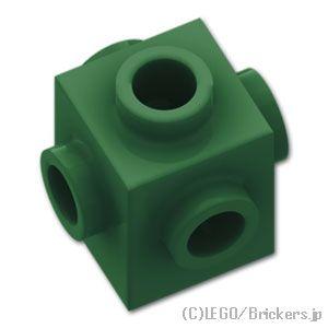 レゴ パーツ ばら売り #4733 ブロック 1 x 1 - 4面スタッド：ダークグリーン | LEGOの部品