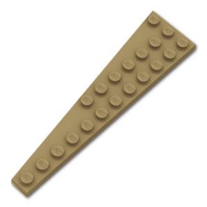レゴ パーツ ばら売り #47398 ウェッジ プレート 12 x 3 - 右：ダークタン | LE...