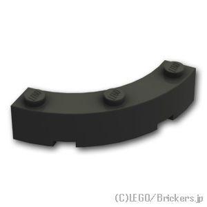 レゴ ブロック パーツ ばら売り #48092 ラウンドコーナー 4 x 4 - マカロニ：ブラック...