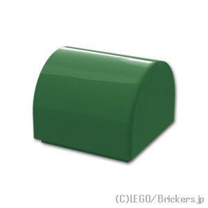 レゴ パーツ ばら売り #49307 スロープ カーブ ダブル 1 x 1 x 2/3：ダークグリー...