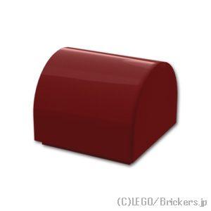 レゴ パーツ ばら売り #49307 スロープ カーブ ダブル 1 x 1 x 2/3：ダークレッド...