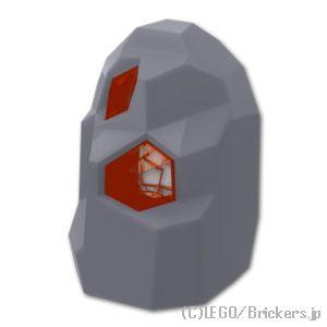 レゴ パーツ ばら売り #49656pb09 クリスタルドーム - トランスオレンジパターン：ダーク...