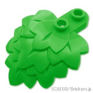 レゴ パーツ ばら売り #5058 重なった葉 - ラウンドプレート 1 x 2：ブライトグリーン ...