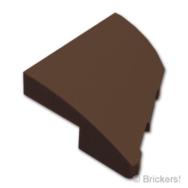 レゴ パーツ ばら売り #5095 ウェッジ カーブ 2×2×2/3 - 左：ダークブラウン | L...