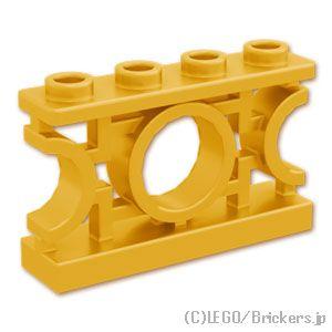 レゴ パーツ ばら売り #5103 フェンス 1 x 4 x 2 - アジアン格子(円)：パールゴールド | LEGOの部品