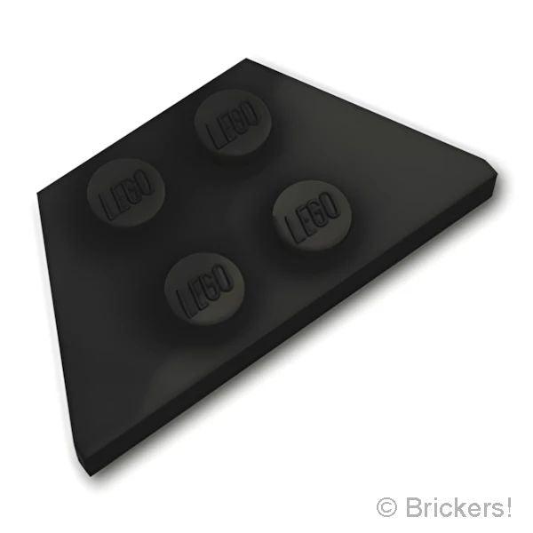 レゴ パーツ ばら売り #51739 ウェッジ プレート 2 x 4：ブラック | LEGOの部品