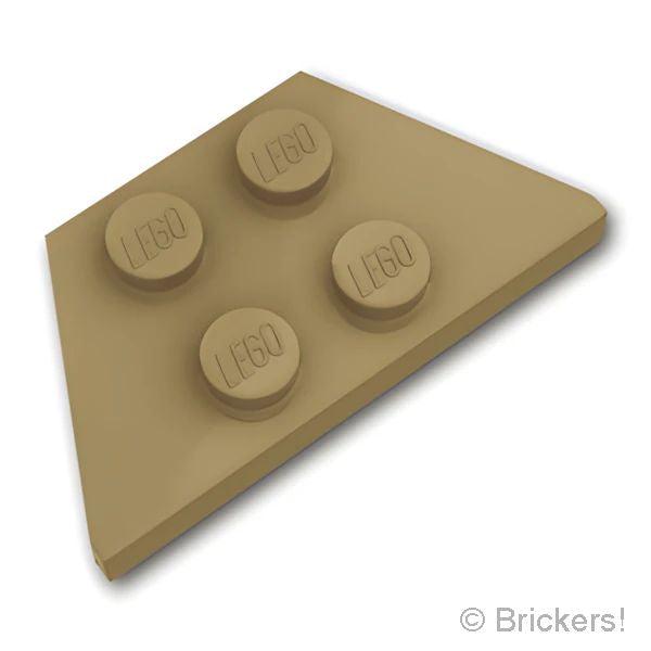 レゴ パーツ ばら売り #51739 ウェッジ プレート 2 x 4：ダークタン | LEGOの部品