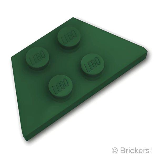 レゴ パーツ ばら売り #51739 ウェッジ プレート 2 x 4：ダークグリーン | LEGOの...