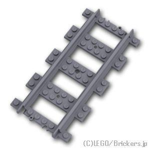 レゴ 電車 パーツ ばら売り #53401 トレインレール ストレート：ダークグレー | LEGOの...