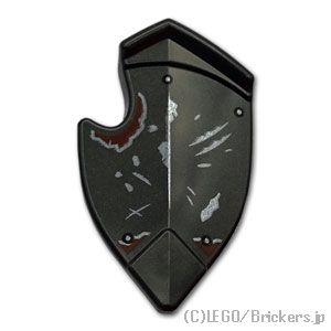 レゴ パーツ ばら売り #5480pb01 シールド/盾 - 傷と錆：パールダークグレー | LEG...