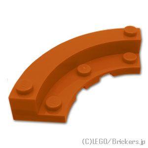 レゴ パーツ ばら売り #5532 ブロック ラウンドコーナー 5 x 5 - マカロニ ：ダークオ...