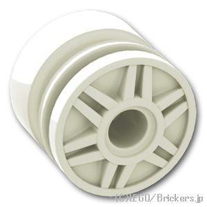 レゴ パーツ ばら売り #55981 ホイール 18mm x 14mm - ピンホール：ホワイト |...