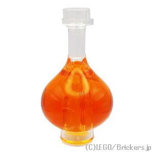 レゴ パーツ ばら売り #5608pb02 フィレンツェフラスコ - オレンジの液体：トランスクリア...
