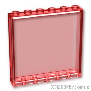 レゴ パーツ ばら売り #59349 パネル 1 x 6 x 5：トランスレッド | LEGOの部品