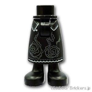 レゴ パーツ ばら売り #59595c00pb28 ミニドール ヒップ - ロングスカートに黒いブー...