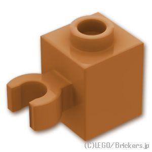 レゴ パーツ ばら売り #60475b ブロック 1 x 1 - 垂直クリップ：ミディアムヌガー |...