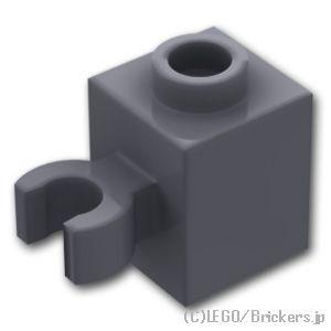 レゴ パーツ ばら売り #60475b ブロック 1 x 1 - 垂直クリップ：ダークグレー | L...