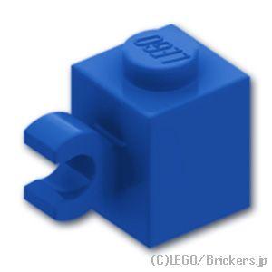 レゴ パーツ ばら売り #60476 ブロック 1 x 1 - 水平クリップ：ブルー | LEGOの...