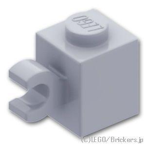レゴ パーツ ばら売り #60476 ブロック 1 x 1 - 水平クリップ：グレー | LEGOの...