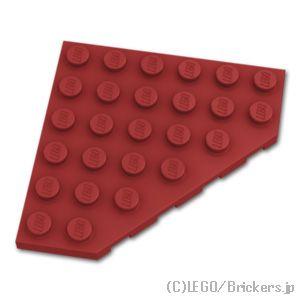 レゴ パーツ ばら売り #6106 ウェッジ プレート 6 x 6 - コーナー：ダークレッド | ...