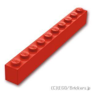 LEGO レゴ パーツ ばら売り #6111 ブロック 1 x 10：レッド | LEGOの 