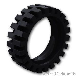 レゴ パーツ ばら売り #61254 タイヤ 24mm x 7mm - オフセット トレッド：ブラッ...