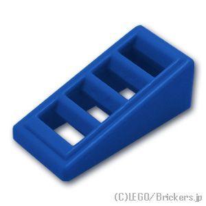 レゴ パーツ ばら売り #61409 スロープ 18° 2 x 1 x 2/3 - グリル：ブルー ...