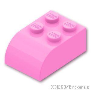 レゴ パーツ ばら売り #6215 スロープ カーブ 3 x 2 - 4スタッド：ブライトピンク | LEGOの部品