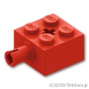 レゴ パーツ ばら売り #6232 ブロック 2 x 2 - ピン / 軸穴：レッド | LEGOの...