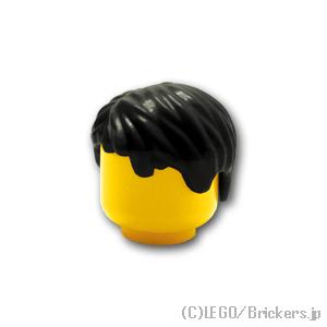 レゴ パーツ 髪 ばら売り #62810 ミニフィグ ヘア - メンズ：ブラック | LEGOの部品 ミニフィギュア ウィッグ かつら｜brickers