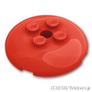 レゴ パーツ ばら売り #65138 ディッシュ 4 x 4 - 4スタッドとピンホール：レッド |...