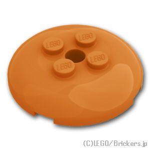 レゴ パーツ ばら売り #65138 ディッシュ 4 x 4 - 4スタッドとピンホール：ダークオレ...