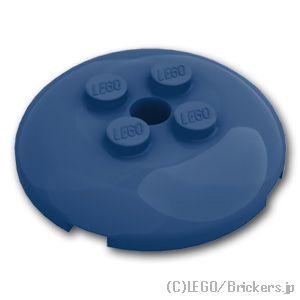 レゴ パーツ ばら売り #65138 ディッシュ 4 x 4 - 4スタッドとピンホール：ダークブル...