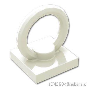 レゴ パーツ ばら売り #6805 タイル 2 x 2 - リング付き：ホワイト | LEGOの部品