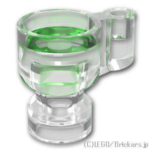 レゴ パーツ ばら売り #68495 スタイン　カップ - ブライトグリーンドリンク：トランスクリア...