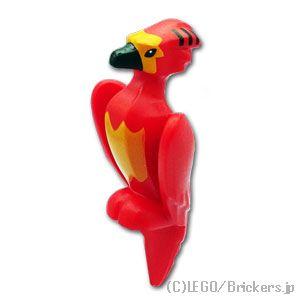 レゴ パーツ ばら売り #69238pb01 フェニックス - 黒いくちばし：レッド | LEGOの...