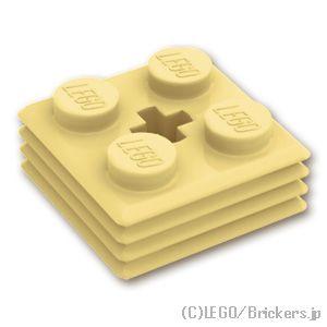 レゴ ブロック パーツ ばら売り #71752 ブロック 2 x 2 x 2/3 - リブ付き：タン...