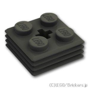 レゴ パーツ ばら売り #71752 ブロック 2 x 2 x 2/3 - リブ付き：ブラック | ...